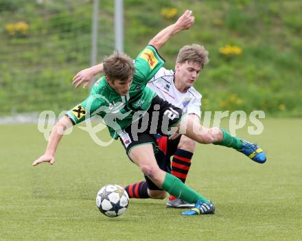 Fussball Unterliga Ost. Poggersdorf gegen St. Stefan/Lav. Gerhard Krumpl,  (Poggersdorf),  Juergen Simonitsch (St. Stefan), Poggersdorf, am 13.4.2014.
Foto: Kuess
---
pressefotos, pressefotografie, kuess, qs, qspictures, sport, bild, bilder, bilddatenbank