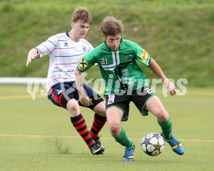 Fussball Unterliga Ost. Poggersdorf gegen St. Stefan/Lav.  Gerhard Krumpl, (Poggersdorf), Juergen Simonitsch  (St. Stefan), Poggersdorf, am 13.4.2014.
Foto: Kuess
---
pressefotos, pressefotografie, kuess, qs, qspictures, sport, bild, bilder, bilddatenbank