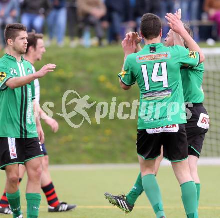 Fussball Unterliga Ost. Poggersdorf gegen St. Stefan/Lav. Torjubel  (St. Stefan), Poggersdorf, am 13.4.2014.
Foto: Kuess
---
pressefotos, pressefotografie, kuess, qs, qspictures, sport, bild, bilder, bilddatenbank