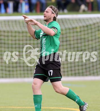 Fussball Unterliga Ost. Poggersdorf gegen St. Stefan/Lav.  Torjubel Guenther Feimuth  (St. Stefan), Poggersdorf, am 13.4.2014.
Foto: Kuess
---
pressefotos, pressefotografie, kuess, qs, qspictures, sport, bild, bilder, bilddatenbank