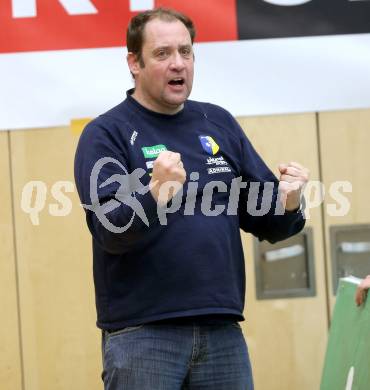 Volleyball Bundesliga. AVL Finalspiel. SK Aich/Dob gegen Hypo Tirol. Jubel Martin Micheu (Aich). Bleiburg, 12.4.2014.
Foto: Kuess
---
pressefotos, pressefotografie, kuess, qs, qspictures, sport, bild, bilder, bilddatenbank