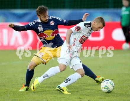 Fussball OEFB Cup. RZ Pellets WAC gegen FC Red Bull Salzburg. Manuel Kerhe,  (WAC), Andreas Ulmer (Salzburg). Wolfsberg, am 16.4.2014.
Foto: Kuess

---
pressefotos, pressefotografie, kuess, qs, qspictures, sport, bild, bilder, bilddatenbank