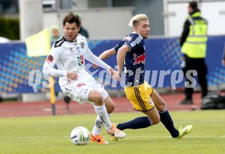 Fussball OEFB Cup. RZ Pellets WAC gegen FC Red Bull Salzburg.  Nemanja Rnic, (WAC), Kevin Kampl (Salzburg). Wolfsberg, am 16.4.2014.
Foto: Kuess

---
pressefotos, pressefotografie, kuess, qs, qspictures, sport, bild, bilder, bilddatenbank