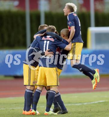 Fussball OEFB Cup. RZ Pellets WAC gegen FC Red Bull Salzburg. Torjubel Salzburg. Wolfsberg, am 16.4.2014.
Foto: Kuess

---
pressefotos, pressefotografie, kuess, qs, qspictures, sport, bild, bilder, bilddatenbank