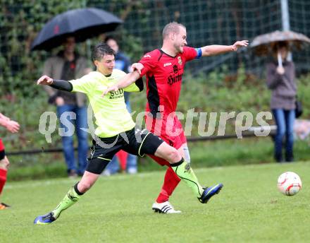 Fussball. 2. Klasse C. Krumpendorf gegen Weitensfeld. Marcel Kaiser (Krumpendorf), Daniel Leitgeb (Weitensfeld). Krumpendorf, 20.4.2014.
Foto: Kuess
---
pressefotos, pressefotografie, kuess, qs, qspictures, sport, bild, bilder, bilddatenbank