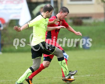 Fussball. 2. Klasse C. Krumpendorf gegen Weitensfeld. Thomas Wurzer (Krumpendorf), Harald Stark (Weitensfeld). Krumpendorf, 20.4.2014.
Foto: Kuess
---
pressefotos, pressefotografie, kuess, qs, qspictures, sport, bild, bilder, bilddatenbank