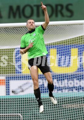 Fussball Regionalliga. RZ Pellets WAC gegen Pasching.  Torjubel Mark Prettenthaler  (Pasching). Wolfsberg, am 20.4.2014.
Foto: Kuess
---
pressefotos, pressefotografie, kuess, qs, qspictures, sport, bild, bilder, bilddatenbank