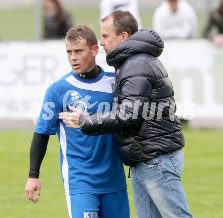 Fussball Kaerntner Liga. SG Annabichler Austria Amateure gegen Maria Saal.  Laslo Rozgonji, Trainer Dietmar Thuller (ASV). Annabichl am 21.4.2014.
Foto: Kuess
---
pressefotos, pressefotografie, kuess, qs, qspictures, sport, bild, bilder, bilddatenbank