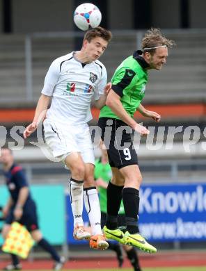 Fussball Regionalliga. RZ Pellets WAC gegen Pasching. Maximilian Ritscher,  (WAC), Lukas Moessner (Pasching). Wolfsberg, am 20.4.2014.
Foto: Kuess
---
pressefotos, pressefotografie, kuess, qs, qspictures, sport, bild, bilder, bilddatenbank