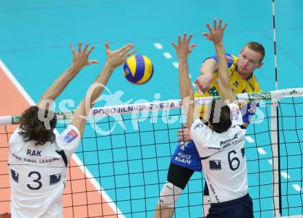 Volleyball Bundesliga. AVL Finalspiel. SK Aich/Dob gegen Hypo Tirol. Stanislaw Wawrzynczyk  (Aich). Bleiburg, 19.4.2014.
Foto: Kuess 
---
pressefotos, pressefotografie, kuess, qs, qspictures, sport, bild, bilder, bilddatenbank