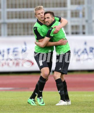 Fussball Regionalliga. RZ Pellets WAC gegen Pasching.  Torjubel Tobias Pellegrini  (Pasching). Wolfsberg, am 20.4.2014.
Foto: Kuess
---
pressefotos, pressefotografie, kuess, qs, qspictures, sport, bild, bilder, bilddatenbank