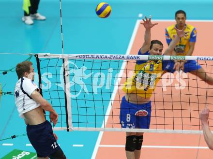 Volleyball Bundesliga. AVL Finalspiel. SK Aich/Dob gegen Hypo Tirol. Rok Satler	 (Aich). Bleiburg, 19.4.2014.
Foto: Kuess 
---
pressefotos, pressefotografie, kuess, qs, qspictures, sport, bild, bilder, bilddatenbank