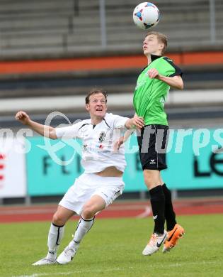 Fussball Regionalliga. RZ Pellets WAC gegen Pasching. Mario Kroepfl,  (WAC),  Maximilian Ullmann (Pasching). Wolfsberg, am 20.4.2014.
Foto: Kuess
---
pressefotos, pressefotografie, kuess, qs, qspictures, sport, bild, bilder, bilddatenbank