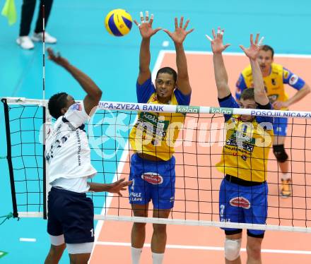 Volleyball Bundesliga. AVL Finalspiel. SK Aich/Dob gegen Hypo Tirol. De Sousa Sequeira Valdir, Hruska Michal (Aich). Bleiburg, 19.4.2014.
Foto: Kuess 
---
pressefotos, pressefotografie, kuess, qs, qspictures, sport, bild, bilder, bilddatenbank