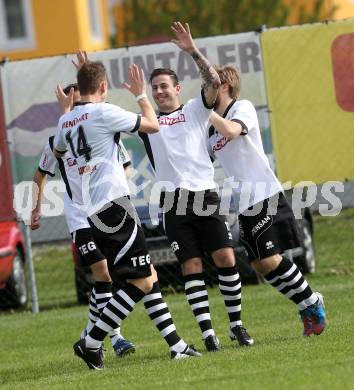Fussball. Unterliga Ost. Kuehnsdorf gegen St. Stefan. Torjubel Thomas Wotolen (Kuehnsdorf). Kuehnsdorf, 26. 4.2014.
Foto: Kuess
---
pressefotos, pressefotografie, kuess, qs, qspictures, sport, bild, bilder, bilddatenbank