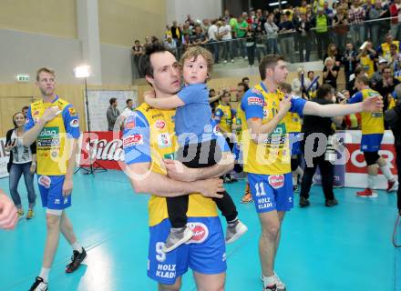 Volleyball Bundesliga. AVL Finalspiel. SK Aich/Dob gegen Hypo Tirol. Enttaeuscht Grut Andrej (Aich). Bleiburg, 26.4.2014.
Foto: Kuess 
---
pressefotos, pressefotografie, kuess, qs, qspictures, sport, bild, bilder, bilddatenbank