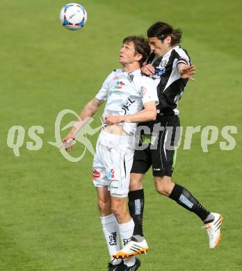 Fussball BUndesliga. RZ Pellets WAC gegen SK Puntigamer Sturm Graz. Christian Falk (WAC), Nikola Vujadinovic (Sturm). Wolfsberg, am 27.4.2014.
Foto: Kuess
---
pressefotos, pressefotografie, kuess, qs, qspictures, sport, bild, bilder, bilddatenbank