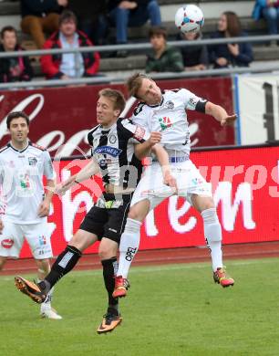 Fussball BUndesliga. RZ Pellets WAC gegen SK Puntigamer Sturm Graz. Michael Sollbauer, (WAC), Robert Beric  (Sturm). Wolfsberg, am 27.4.2014.
Foto: Kuess
---
pressefotos, pressefotografie, kuess, qs, qspictures, sport, bild, bilder, bilddatenbank