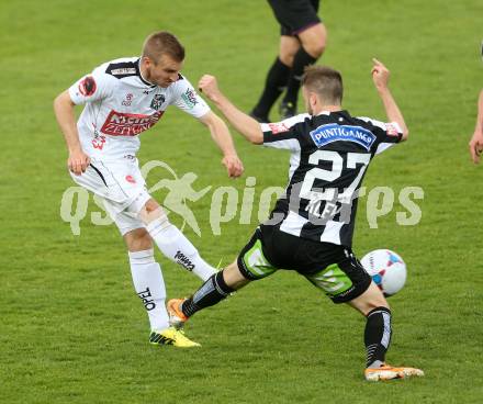 Fussball BUndesliga. RZ Pellets WAC gegen SK Puntigamer Sturm Graz. Manuel Kerhe (WAC), Christian Klem (Sturm). Wolfsberg, am 27.4.2014.
Foto: Kuess
---
pressefotos, pressefotografie, kuess, qs, qspictures, sport, bild, bilder, bilddatenbank