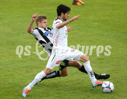 Fussball BUndesliga. RZ Pellets WAC gegen SK Puntigamer Sturm Graz. Ynclan Pajares Jacobo Maria (WAC), Manuel Weber (Sturm). Wolfsberg, am 27.4.2014.
Foto: Kuess
---
pressefotos, pressefotografie, kuess, qs, qspictures, sport, bild, bilder, bilddatenbank