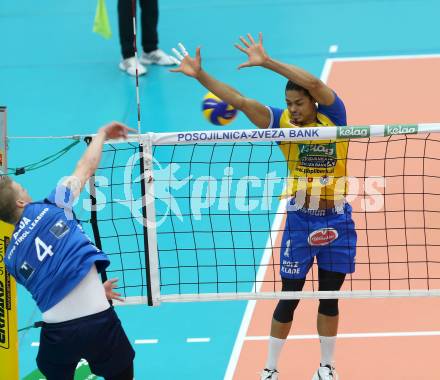 Volleyball Bundesliga. AVL Finalspiel. SK Aich/Dob gegen Hypo Tirol. De Sousa Sequeira Valdir (Aich). Bleiburg, 26.4.2014.
Foto: Kuess 
---
pressefotos, pressefotografie, kuess, qs, qspictures, sport, bild, bilder, bilddatenbank