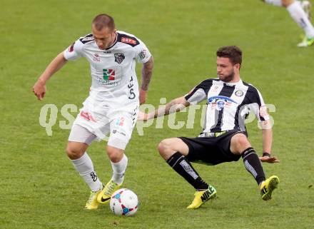 Fussball BUndesliga. RZ Pellets WAC gegen SK Puntigamer Sturm Graz. Peter Zulj,  (WAC), Marco Djuricin (Sturm). Wolfsberg, am 27.4.2014.
Foto: Kuess
---
pressefotos, pressefotografie, kuess, qs, qspictures, sport, bild, bilder, bilddatenbank