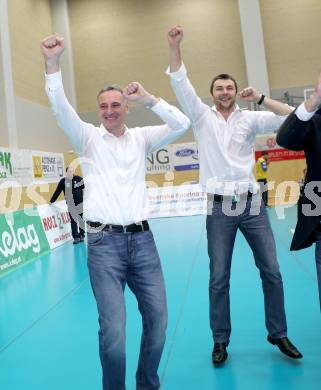 Volleyball Bundesliga. AVL Finalspiel. SK Aich/Dob gegen Hypo Tirol. Trainer Stefan Chrtiansky.  Bleiburg, 26.4.2014.
Foto: Kuess
---
pressefotos, pressefotografie, kuess, qs, qspictures, sport, bild, bilder, bilddatenbank