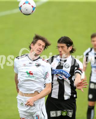 Fussball BUndesliga. RZ Pellets WAC gegen SK Puntigamer Sturm Graz. Christian Falk (WAC), Nikola Vujadinovic (Sturm). Wolfsberg, am 27.4.2014.
Foto: Kuess
---
pressefotos, pressefotografie, kuess, qs, qspictures, sport, bild, bilder, bilddatenbank