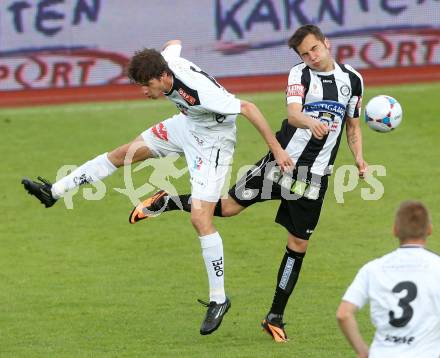 Fussball BUndesliga. RZ Pellets WAC gegen SK Puntigamer Sturm Graz. Christian Falk, (WAC),  Anel Hadzic (Sturm). Wolfsberg, am 27.4.2014.
Foto: Kuess
---
pressefotos, pressefotografie, kuess, qs, qspictures, sport, bild, bilder, bilddatenbank