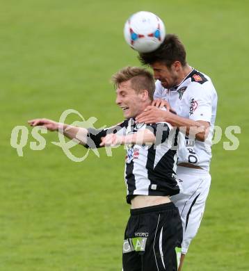 Fussball BUndesliga. RZ Pellets WAC gegen SK Puntigamer Sturm Graz. Gernot Suppan,  (WAC), Marc Andre Schmerboeck (Sturm). Wolfsberg, am 27.4.2014.
Foto: Kuess
---
pressefotos, pressefotografie, kuess, qs, qspictures, sport, bild, bilder, bilddatenbank