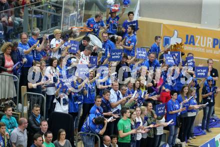 Volleyball Bundesliga. AVL Finalspiel. SK Aich/Dob gegen Hypo Tirol. Fans Tirol. Bleiburg, 26.4.2014.
Foto: Kuess 
---
pressefotos, pressefotografie, kuess, qs, qspictures, sport, bild, bilder, bilddatenbank