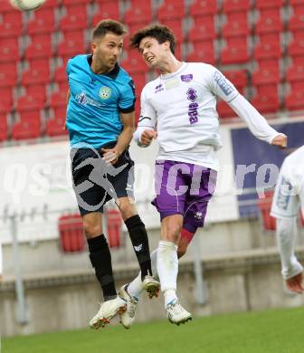 Fussball. Regionalliga. Austria Klagenfurt gegen Pasching. Andreas Tiffner (Austria), Ali Hamdemir (Pasching). Klagenfurt, 30.4.2014.
Foto: Kuess
---
pressefotos, pressefotografie, kuess, qs, qspictures, sport, bild, bilder, bilddatenbank