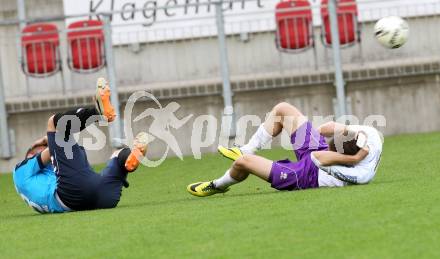 Fussball. Regionalliga. Austria Klagenfurt gegen Pasching. Patrik Eler (Austria), Duje Caleta-Car (Pasching). Klagenfurt, 30.4.2014.
Foto: Kuess
---
pressefotos, pressefotografie, kuess, qs, qspictures, sport, bild, bilder, bilddatenbank