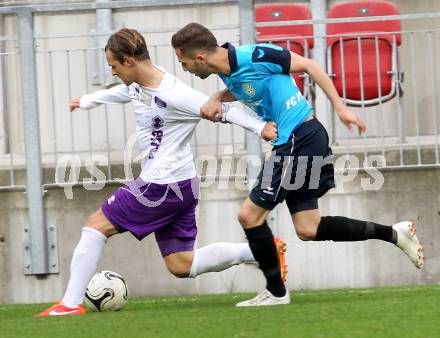 Fussball. Regionalliga. Austria Klagenfurt gegen Pasching. Rajko Rep (Austria), Ali Hamdemir (Pasching). Klagenfurt, 30.4.2014.
Foto: Kuess
---
pressefotos, pressefotografie, kuess, qs, qspictures, sport, bild, bilder, bilddatenbank