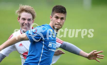 Fussball Unterliga Ost. DSG Sele Zell gegen Ludmannsdorf. Dejan Zadnikar, (Zell), Martin Klemenjak (Ludmannsdorf). Zell, 1.5.2014.
Foto: Kuess
---
pressefotos, pressefotografie, kuess, qs, qspictures, sport, bild, bilder, bilddatenbank