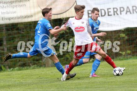 Fussball Unterliga Ost. DSG Sele Zell gegen Ludmannsdorf. Filip Oraze, (Zell), Markus Partl  (Ludmannsdorf). Zell, 1.5.2014.
Foto: Kuess
---
pressefotos, pressefotografie, kuess, qs, qspictures, sport, bild, bilder, bilddatenbank