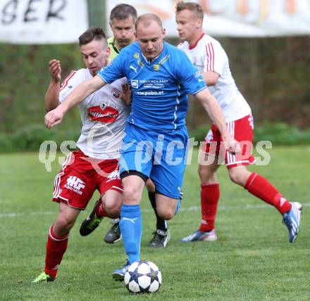 Fussball Unterliga Ost. DSG Sele Zell gegen Ludmannsdorf. Miran Kelih, (Zell), Gerfried Einspieler (Ludmannsdorf). Zell, 1.5.2014.
Foto: Kuess
---
pressefotos, pressefotografie, kuess, qs, qspictures, sport, bild, bilder, bilddatenbank