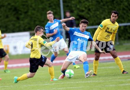 Fussball Regionalliga. VSV gegen Allerheiligen. Luka Caculovic, (VSV),  Vedran Vinko  (Allerheiligen). Villach, 2.5.2014.
Foto: Kuess
---
pressefotos, pressefotografie, kuess, qs, qspictures, sport, bild, bilder, bilddatenbank