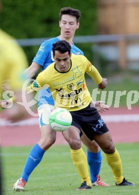 Fussball Regionalliga. VSV gegen Allerheiligen. Luka Caculovic, (VSV),  Diego Wendel De Souza Silva  (Allerheiligen). Villach, 2.5.2014.
Foto: Kuess
---
pressefotos, pressefotografie, kuess, qs, qspictures, sport, bild, bilder, bilddatenbank