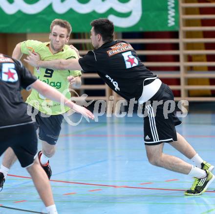 Handball Bundesliga. HC Kaernten gegen Fivers WAT Margareten. Markus Godec (HCK). Viktring, am 4.5.2014.
Foto: Kuess
---
pressefotos, pressefotografie, kuess, qs, qspictures, sport, bild, bilder, bilddatenbank