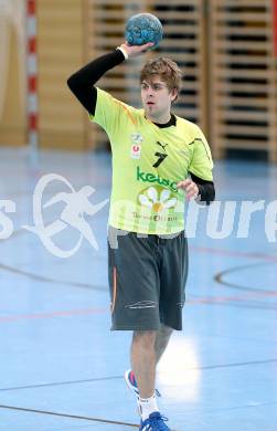 Handball Bundesliga. HC Kaernten gegen Fivers WAT Margareten. Anze Kljajic (HCK). Viktring, am 4.5.2014.
Foto: Kuess
---
pressefotos, pressefotografie, kuess, qs, qspictures, sport, bild, bilder, bilddatenbank