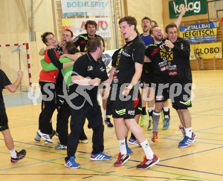 Handball HLA. SC Kelag Ferlach gegen HSG Raiffeisen Baernbach/Koeflach. 
Jubel Baernbach. Ferlach, am 9.5.2014.
Foto: Kuess 
---
pressefotos, pressefotografie, kuess, qs, qspictures, sport, bild, bilder, bilddatenbank