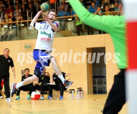 Handball HLA. SC Kelag Ferlach gegen HSG Raiffeisen Baernbach/Koeflach. 
Matevz Cemas (SCF). Ferlach, am 9.5.2014.
Foto: Kuess 
---
pressefotos, pressefotografie, kuess, qs, qspictures, sport, bild, bilder, bilddatenbank