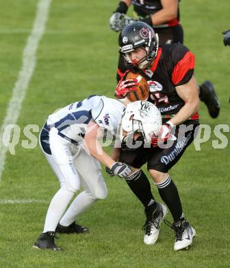 America Football. Carinthian Lions gegen Blue Devils Dornbirn. Pico Rabitsch,  (Lions). Klagenfurt, 10.5.2014.
Foto: Kuess
---
pressefotos, pressefotografie, kuess, qs, qspictures, sport, bild, bilder, bilddatenbank