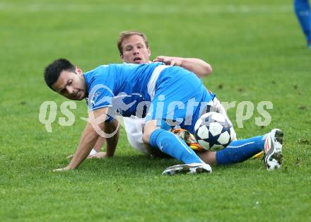 Fussball Unterliga Ost. DSG Sele Zell gege St. Michael/Bleiburg. Daniel Cumurdzic (Zell), Georg Woschitz (St. Michael). Zell, am 11.5.2014.
Foto: Kuess
---
pressefotos, pressefotografie, kuess, qs, qspictures, sport, bild, bilder, bilddatenbank