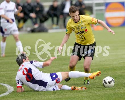 Fussball Regionalliga. SAK gegen Allerheiligen. Thomas Riedl, (SAK), Marko Kocever (Allerheiligen). Welzenegg, am 13.5.2014.
Foto: Kuess
---
pressefotos, pressefotografie, kuess, qs, qspictures, sport, bild, bilder, bilddatenbank