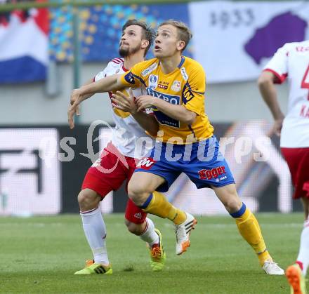 Fussball. OEFB Samsung Cup. Finale. Red Bull Salzburg gegen SKN St. Poelten. Andreas Ulmer,  (Salzburg), Dominik Hofbauer (St.Poelten). Klagenfurt, 18.6.2014.
Foto: Kuess
---
pressefotos, pressefotografie, kuess, qs, qspictures, sport, bild, bilder, bilddatenbank