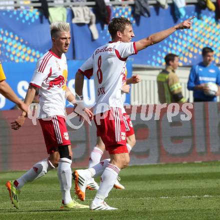 Fussball. OEFB Samsung Cup. Finale. Red Bull Salzburg gegen SKN St. Poelten. Torjubel Florian Klein  (Salzburg). Klagenfurt, 18.6.2014.
Foto: Kuess
---
pressefotos, pressefotografie, kuess, qs, qspictures, sport, bild, bilder, bilddatenbank