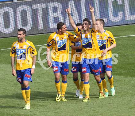 Fussball. OEFB Samsung Cup. Finale. Red Bull Salzburg gegen SKN St. Poelten. Torjubel St. Poelten. Klagenfurt, 18.6.2014.
Foto: Kuess
---
pressefotos, pressefotografie, kuess, qs, qspictures, sport, bild, bilder, bilddatenbank