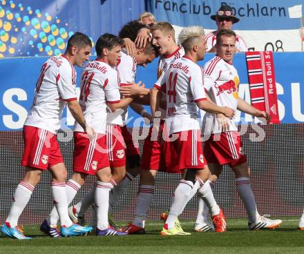 Fussball. OEFB Samsung Cup. Finale. Red Bull Salzburg gegen SKN St. Poelten. Torjubel Salzburg. Klagenfurt, 18.6.2014.
Foto: Kuess
---
pressefotos, pressefotografie, kuess, qs, qspictures, sport, bild, bilder, bilddatenbank